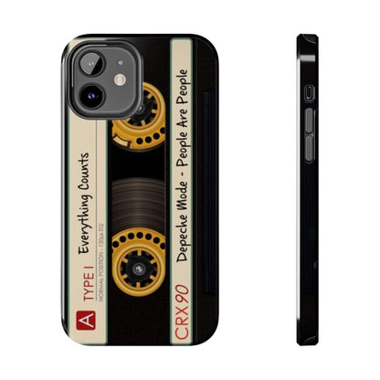 Nostalgic Old Cassette Tape with Yellow wheels iPhone Cases