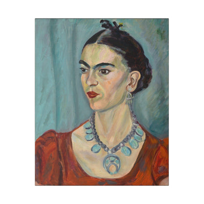 Frida Kahlo 1933 vintage woman portrait painting by Magda Pach on Matte Canvas Stretched 0.75