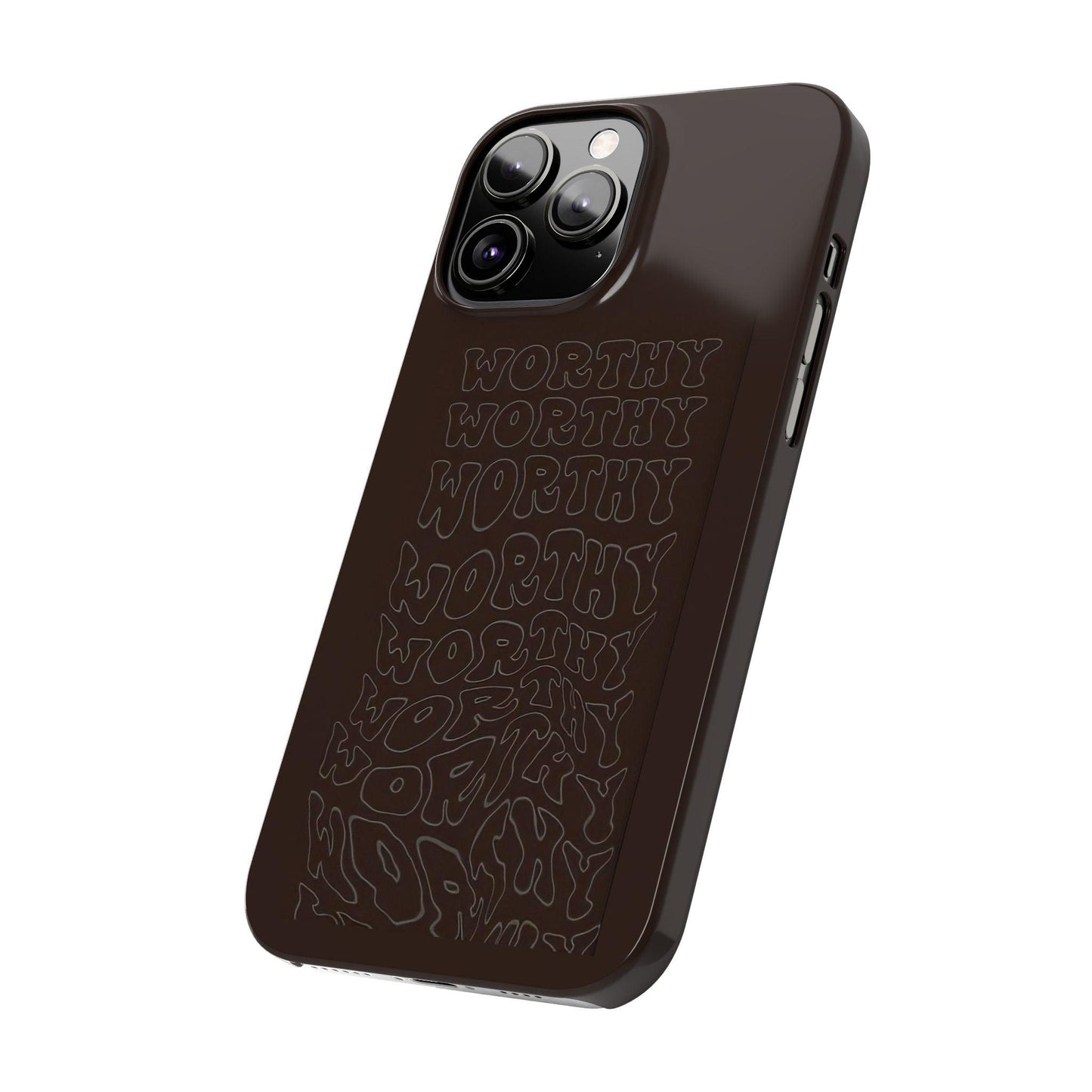 Worthy Brown Slim iPhone Cases