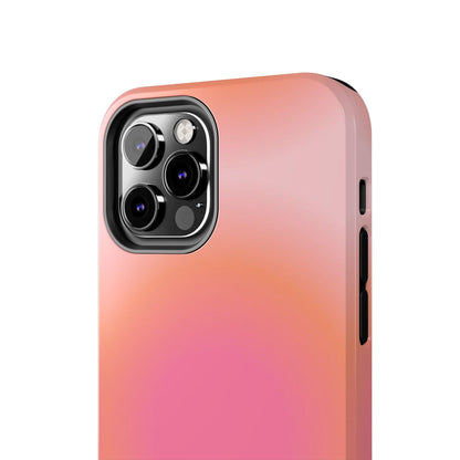 Coral Blushed Aura Tough iPhone Cases