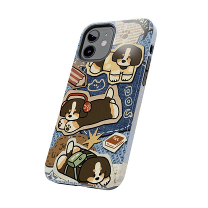 Puppy Pals Denim Vibes Tough iPhone Cases