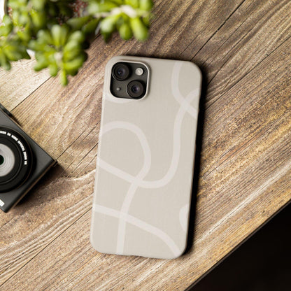 Luxe Minimalist Swirl - Cream Edition Slim iPhone Cases