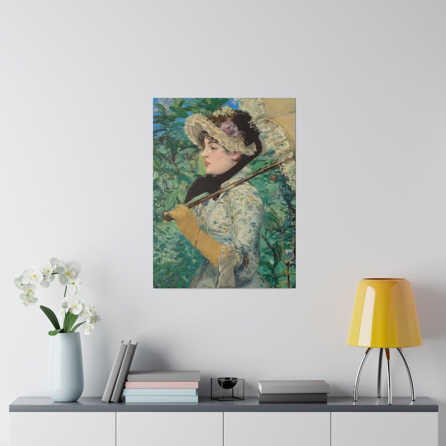 Jeanne Spring (1881) painting in high resolution by Edouard Manet - Matte Canvas, Stretched, 0.75"