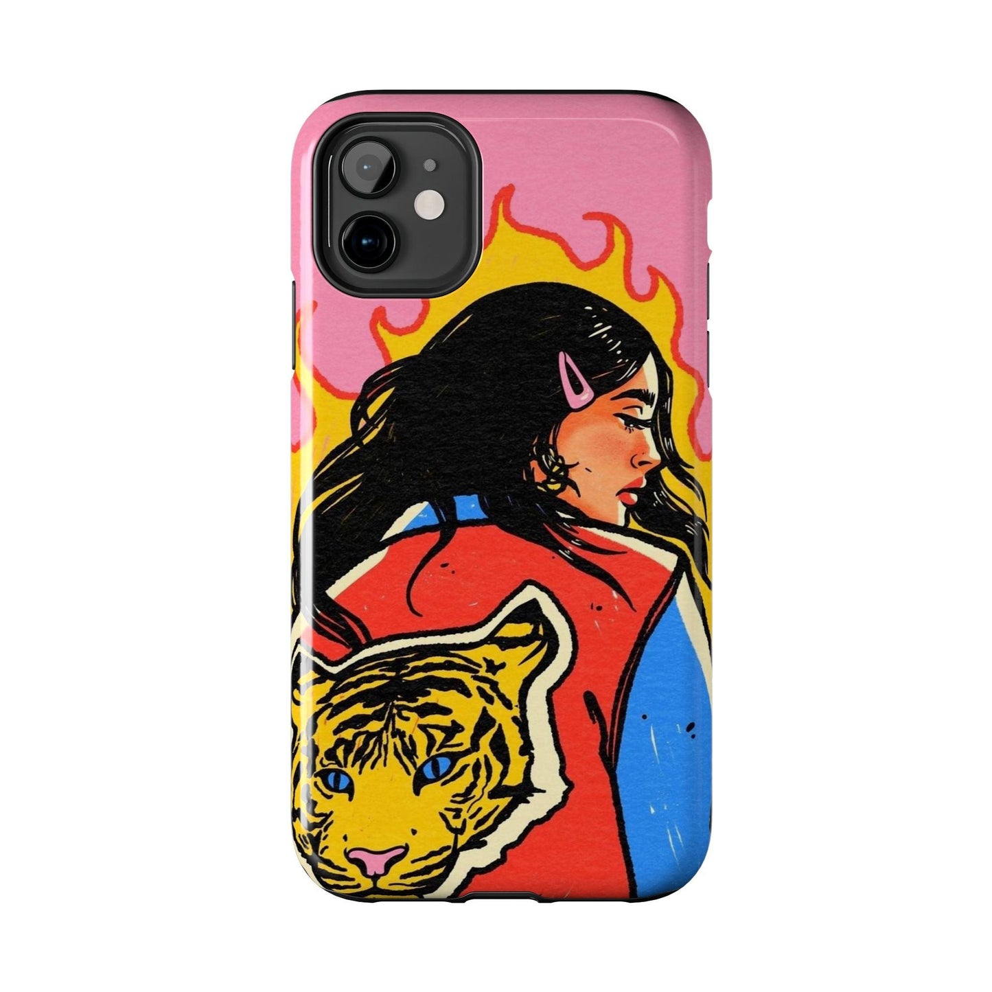 Fierce Femme Flames Tough iPhone Cases