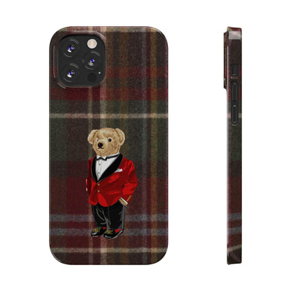 Dapper Bear Plaid Phone Case - Classic Tartan Polo Bear Design iPhone Cases