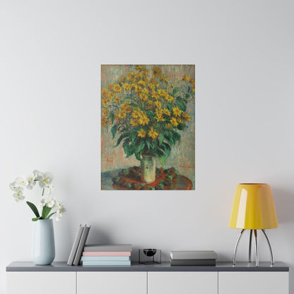 Claude Monet's Jerusalem Artichoke Flowers (1880) - Matte Canvas, Stretched, 0.75"