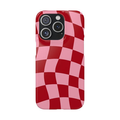 Twist & Check Red Snap iPhone Cases