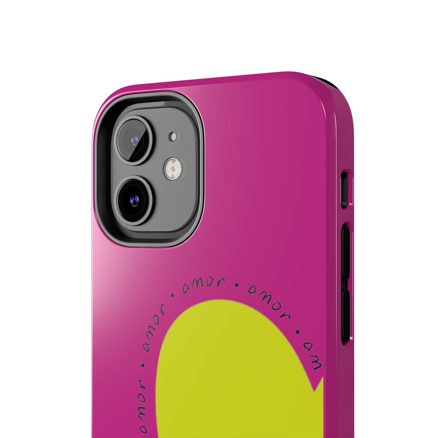 Amor Neon Heart Tough iPhone Cases