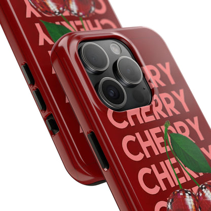 Cherries Disco Inspo iPhone Cases in Cherry Red