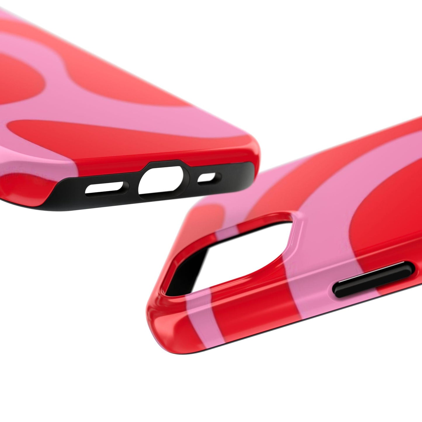 Pop Pink Swirls Tough iPhone Cases