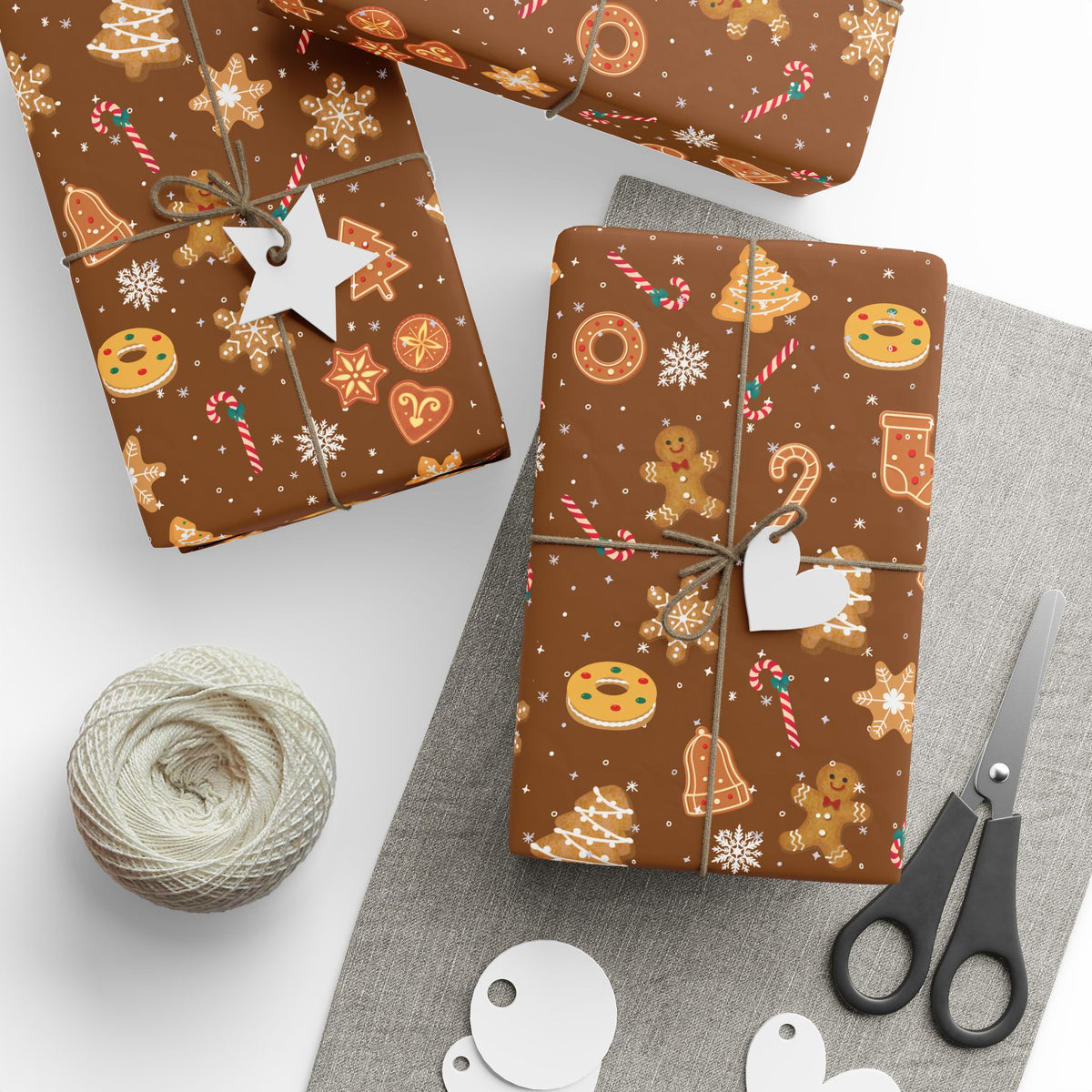 The Cookie Wonderland Brown Wrapping Paper Roll