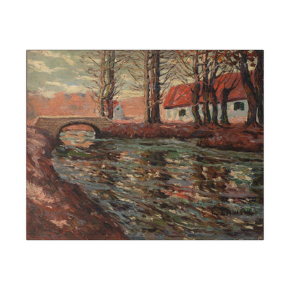 River Landscape by Ernest Lawson - Matte Canvas, Stretched, 0.75"