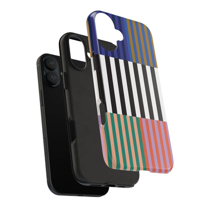 Striped Colorblock Symphony Tough iPhone Cases