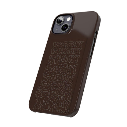 Worthy Brown Slim iPhone Cases