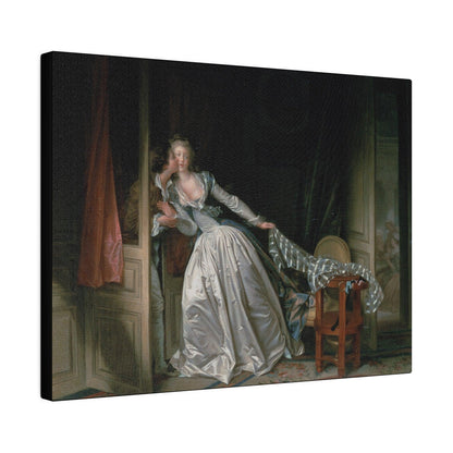 The Stolen Kiss by Jean-Honoré Fragonard - Matte Canvas, Stretched, 0.75"