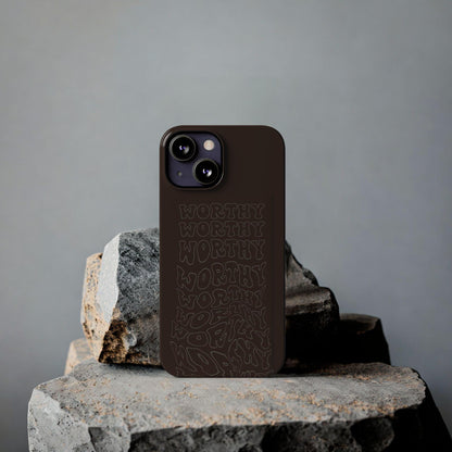 Worthy Brown Slim iPhone Cases