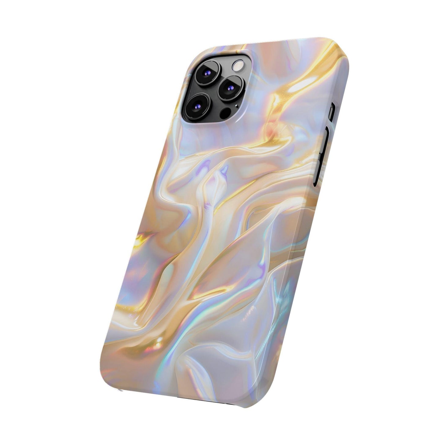 Iridescent Silk Flow Slim iPhone Cases