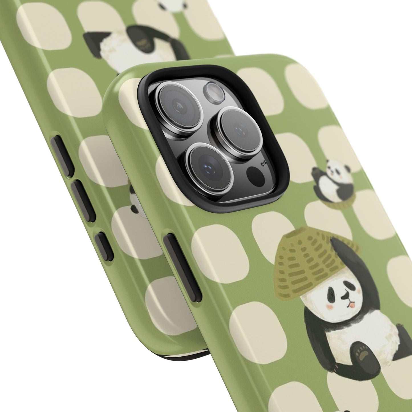 Bamboo Basket Pandas iPhone Cases