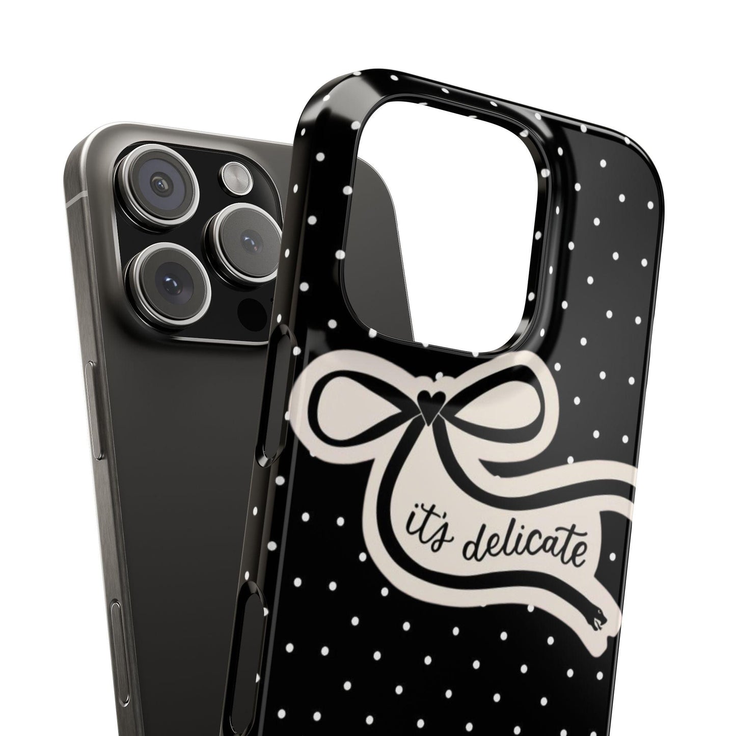 Polka Bow Elegance iPhone Cases