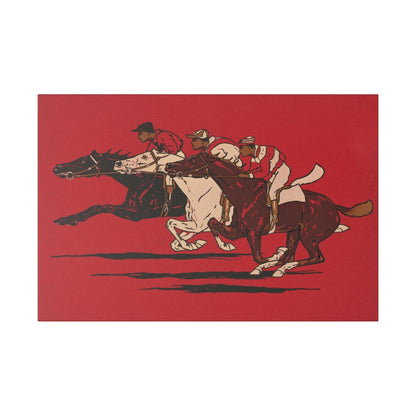 The Runners (1900), vintage horse racing illustration - Matte Canvas, Stretched, 0.75"