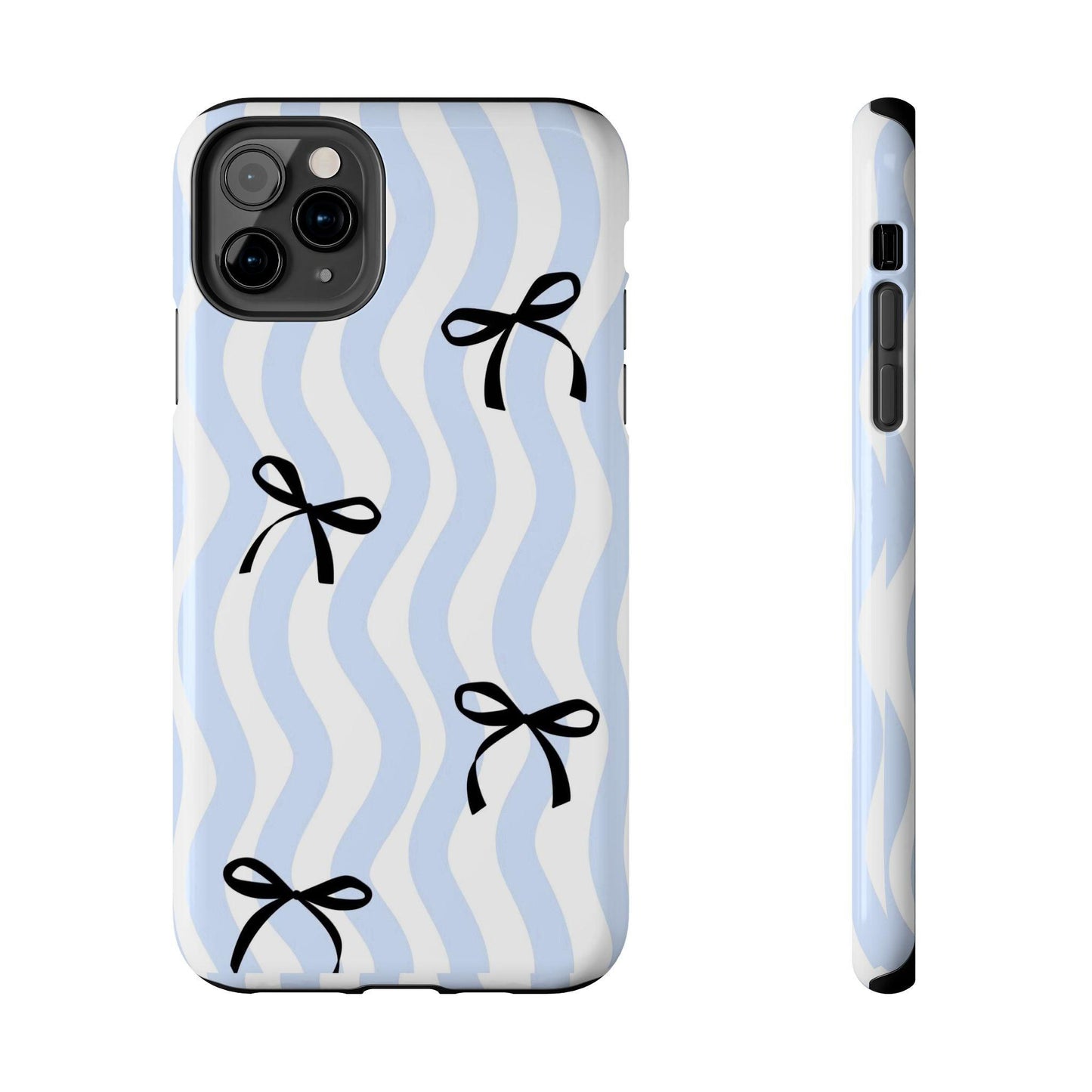 Bowtiful Blue Wavy Bliss Tough iPhone Cases