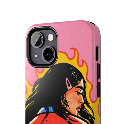 Fierce Femme Flames Tough iPhone Cases