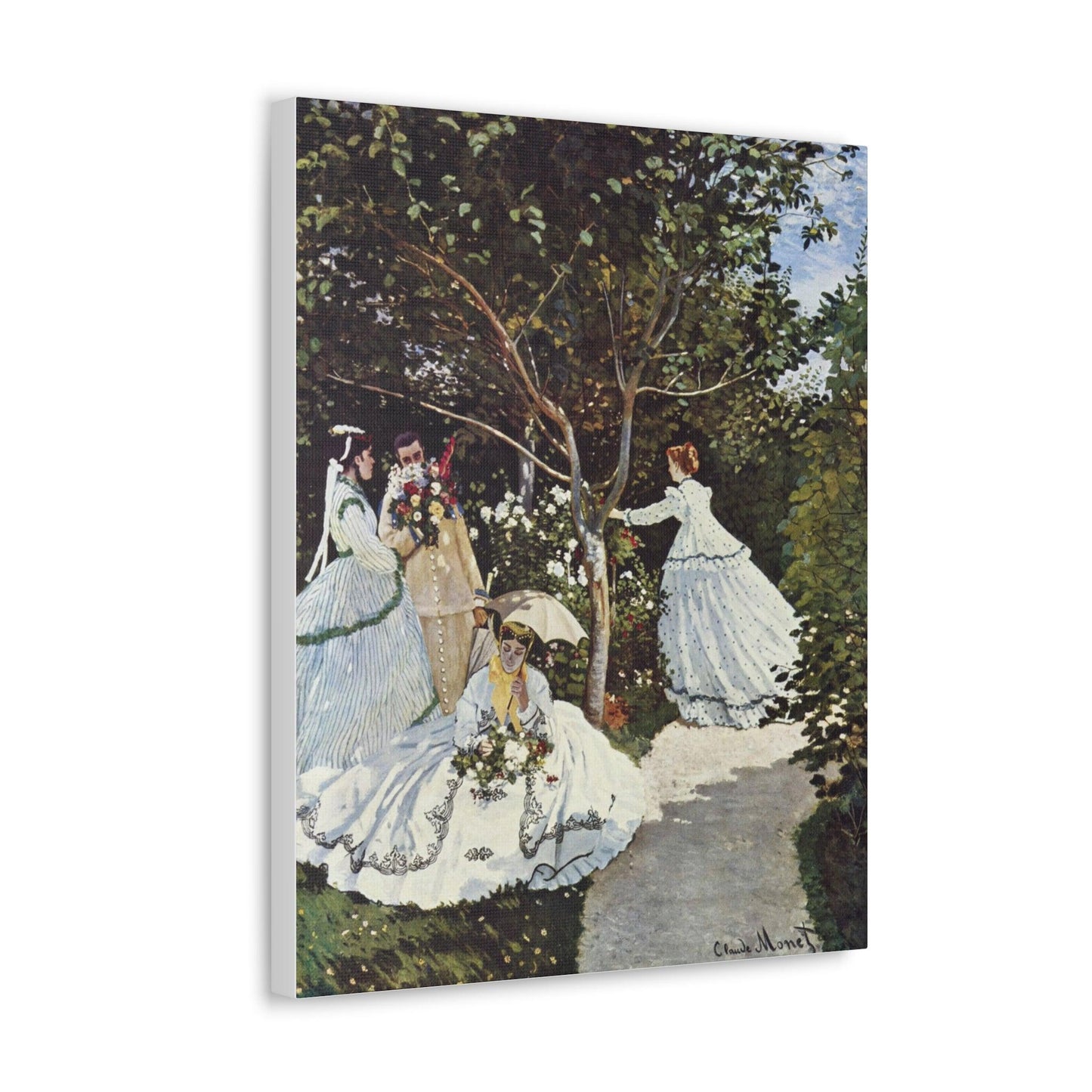 Claude Monet's Women in the Garden (1866) - Canvas Gallery Wraps