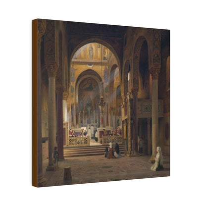 Interior of the Capella Palatina in Palermo Italy by Martinus Rørbye  on a Matte Canvas Stretched 0.75