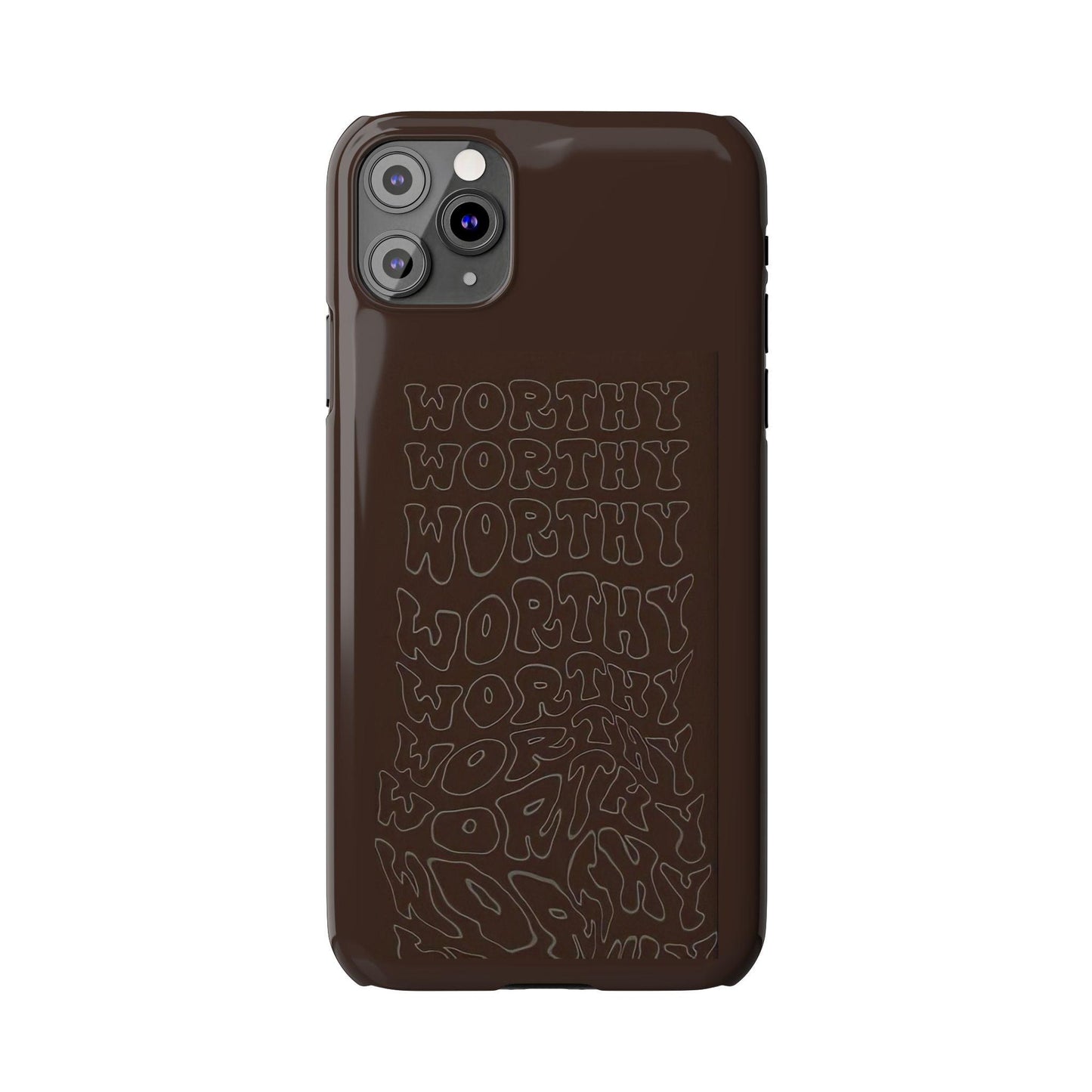 Worthy Brown Slim iPhone Cases