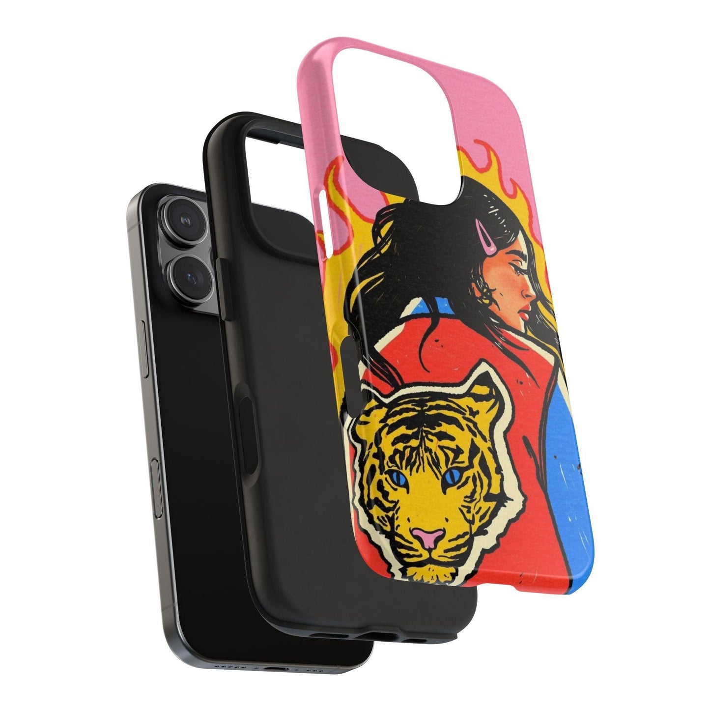 Fierce Femme Flames Tough iPhone Cases