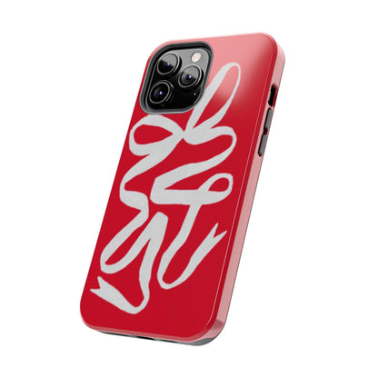 Bow Ribbon Red iPhone Cases