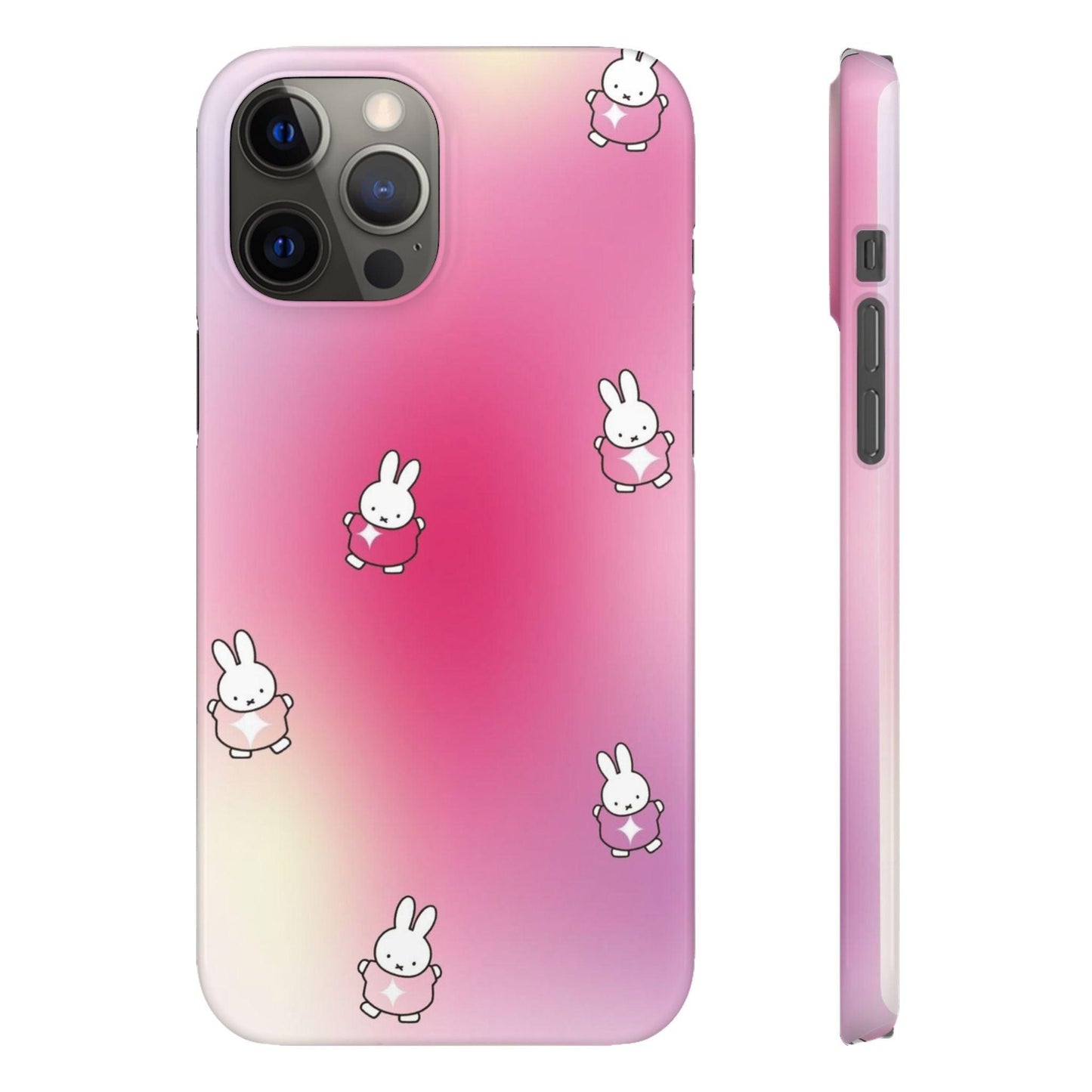 The Bunny Aura Pink Snap Cases