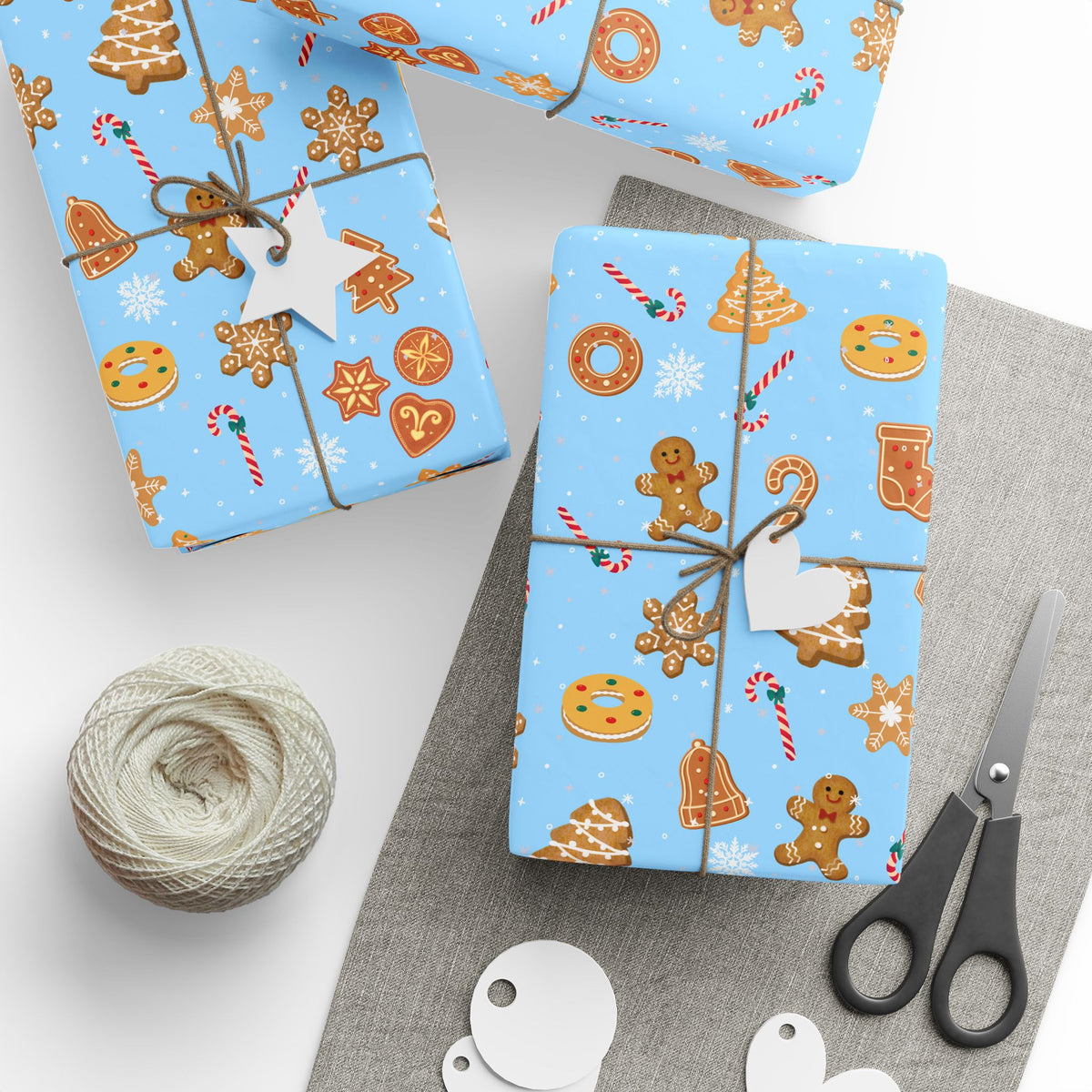 The Cookie Wonderland Blue Wrapping Paper Roll