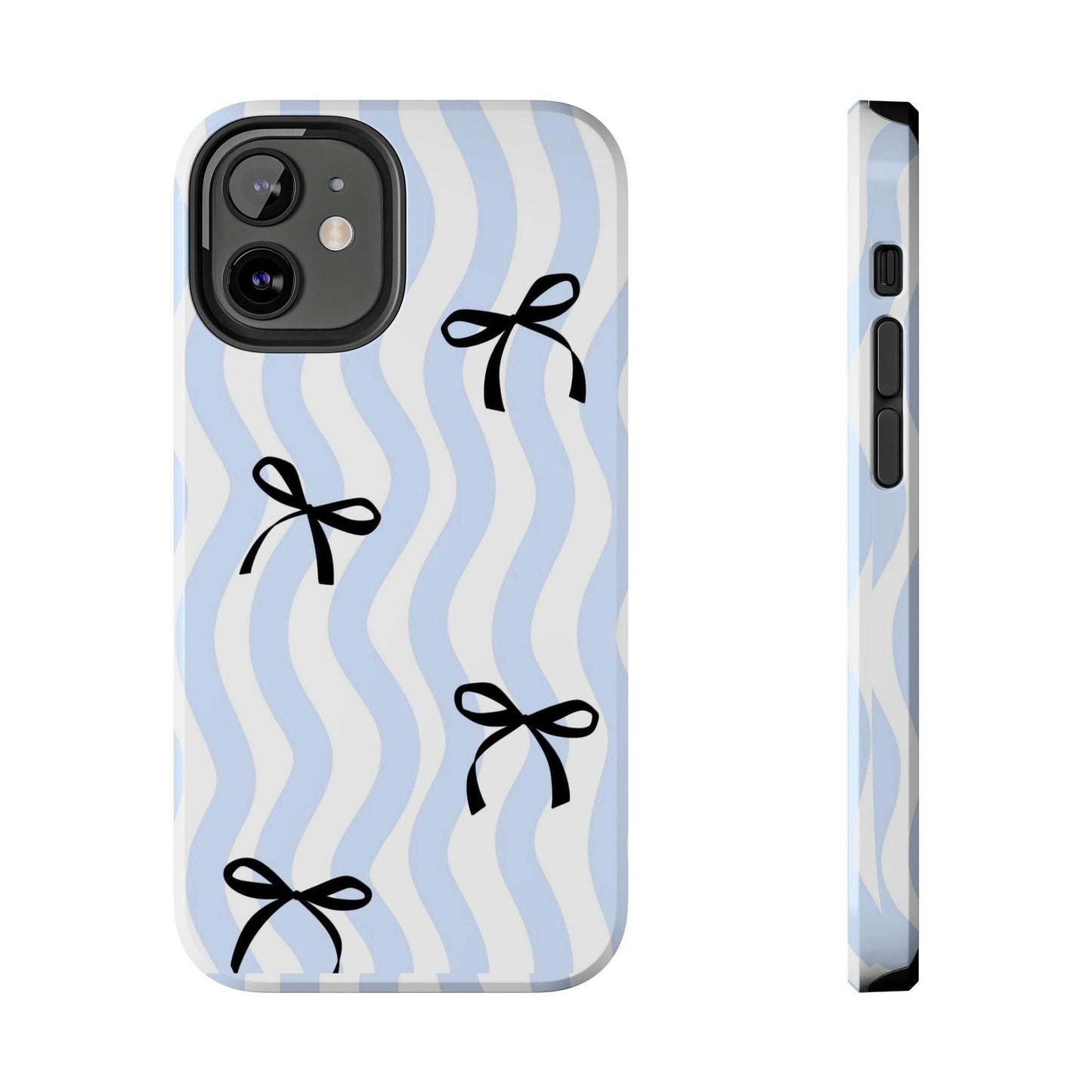 Bowtiful Blue Wavy Bliss Tough iPhone Cases