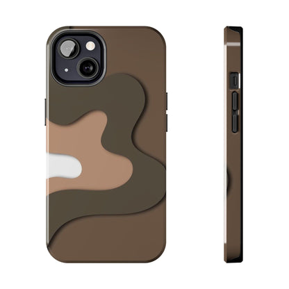 Brown Town Flows Tough iPhone Cases