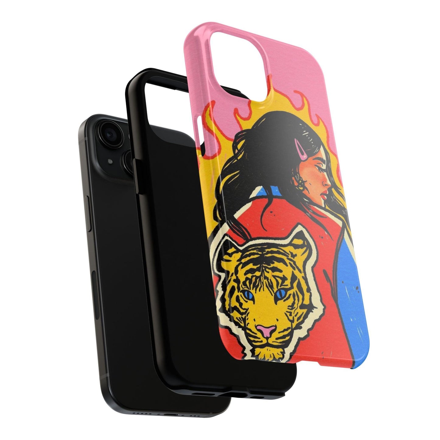 Fierce Femme Flames Tough iPhone Cases