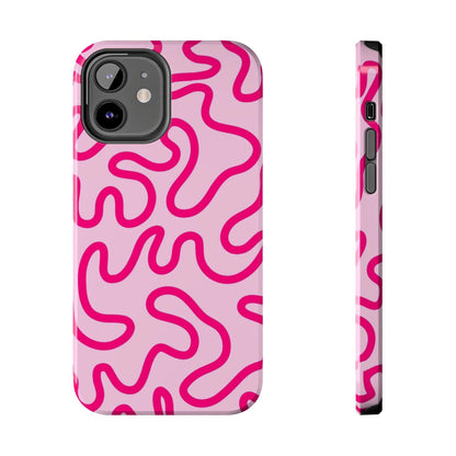 Pink Paradise Swirls Tough iPhone Cases