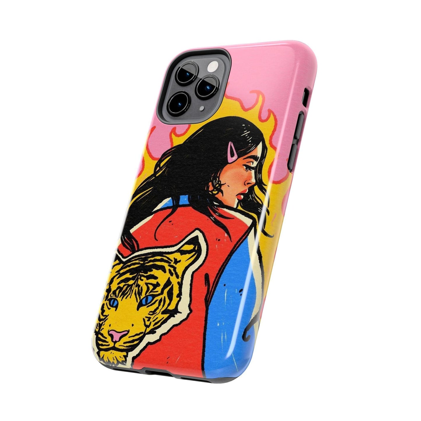 Fierce Femme Flames Tough iPhone Cases