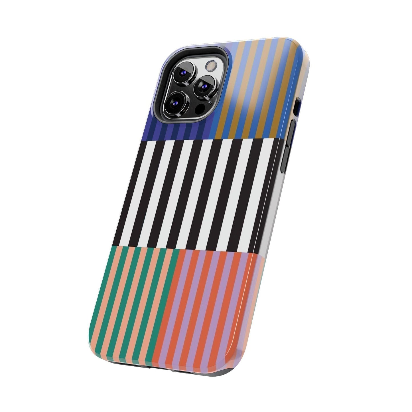 Striped Colorblock Symphony Tough iPhone Cases