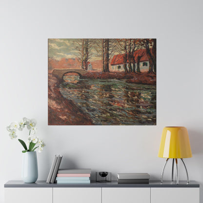 River Landscape by Ernest Lawson - Matte Canvas, Stretched, 0.75"