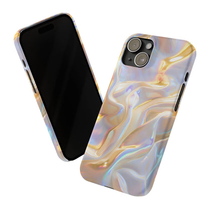 Iridescent Silk Flow Slim iPhone Cases