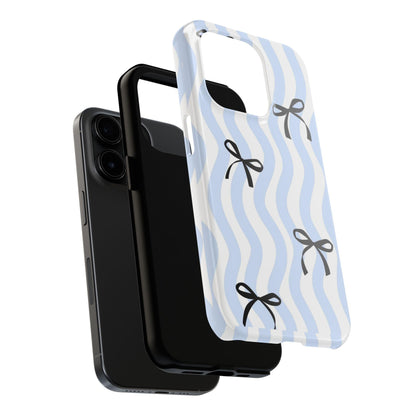 Bowtiful Blue Wavy Bliss Tough iPhone Cases