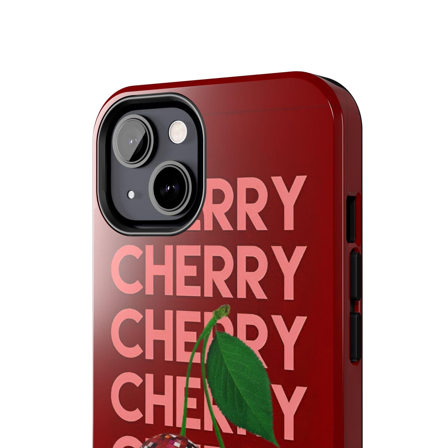 Cherries Disco Inspo iPhone Cases in Cherry Red