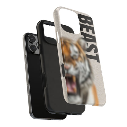 Beast Tough Phone Case - Fierce Tiger Design for Animal Lovers