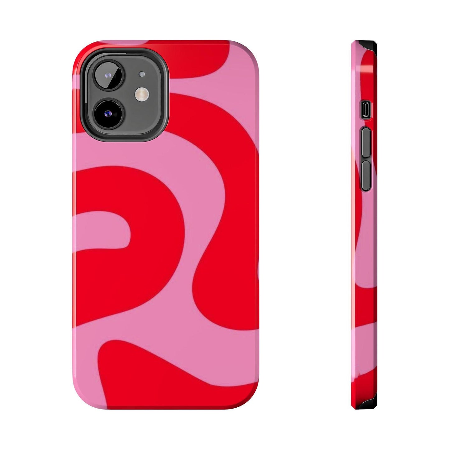 Pop Pink Swirls Tough iPhone Cases