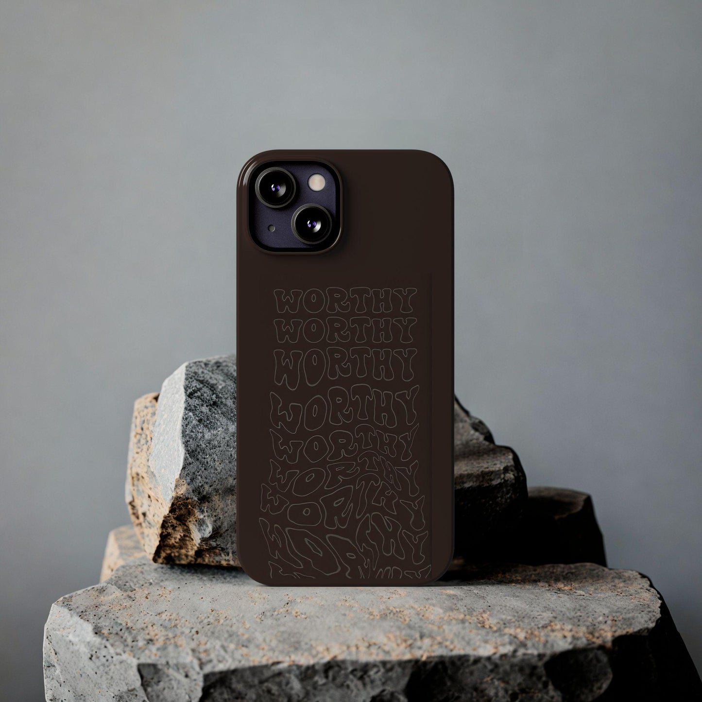 Worthy Brown Slim iPhone Cases