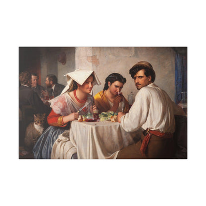 From a Roman osteria by Carl Bloch - Matte Canvas, Stretched, 0.75"