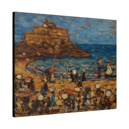 Seascape of St Mâlo by Maurice Brazil Prendergast on a Matte Canvas Stretched 0.75