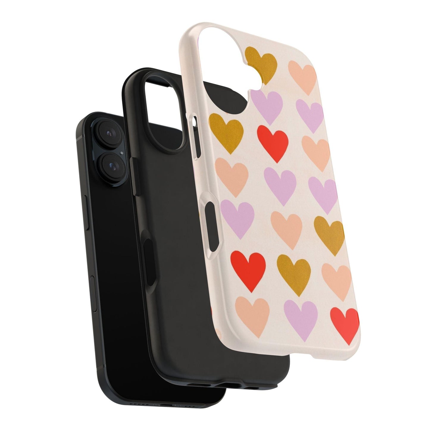 Cutesy Hearts Tough iPhone Cases