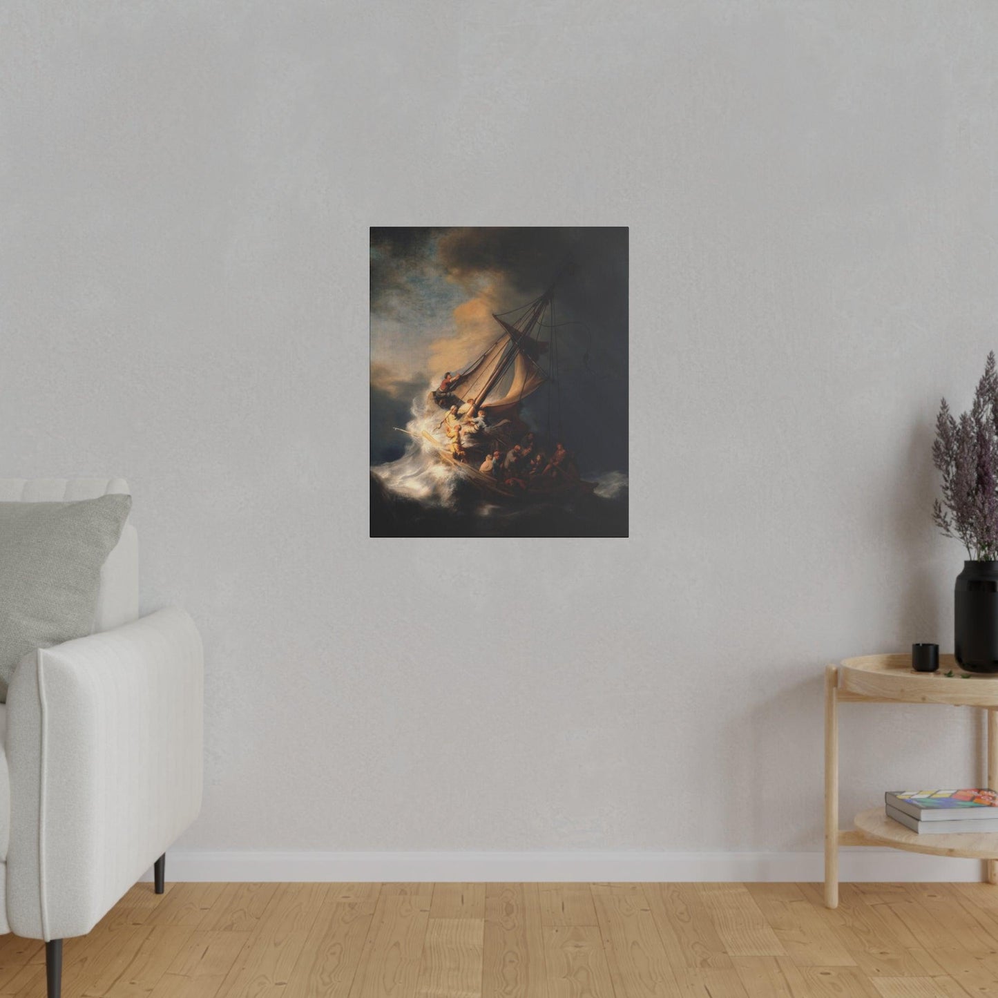 Rembrandt van Rijn's The Storm on the Sea of Galilee (1633) - Matte Canvas, Stretched, 0.75"